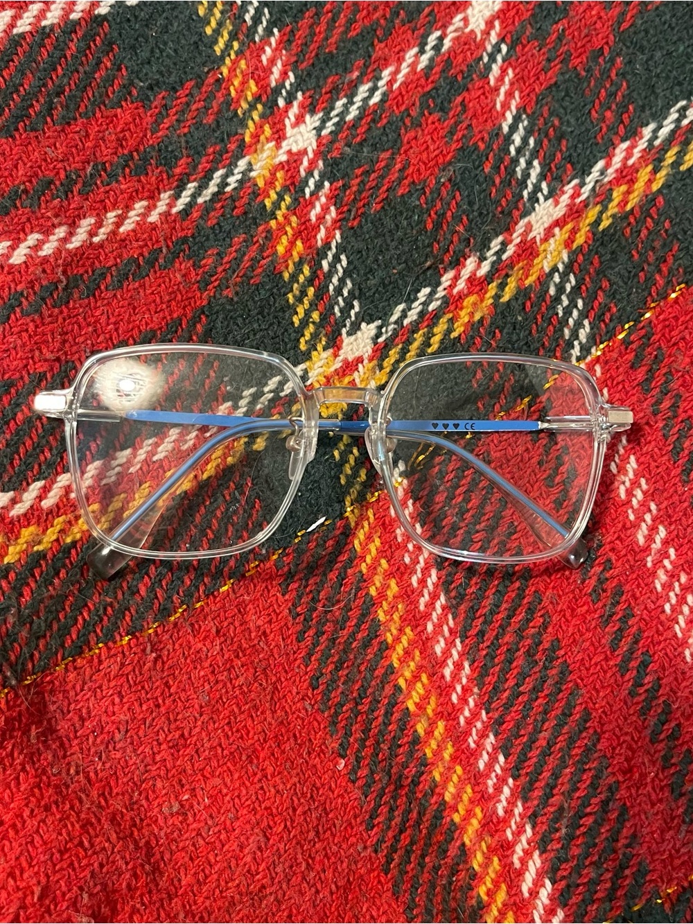 Oversized nerdy preppy fashion clear glasses